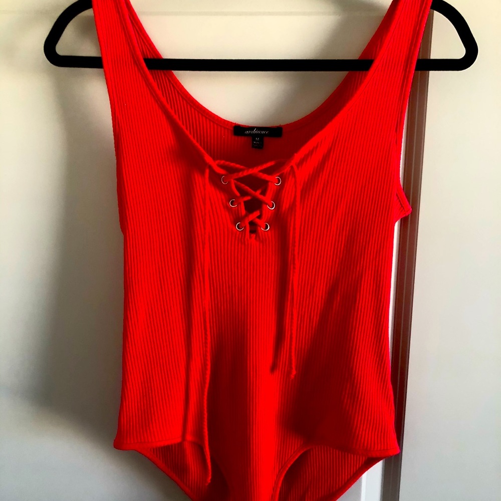 RED BODYSUIT